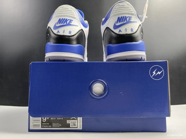 3 CT8532-040 Retro Air Blue Jordan White 1001
